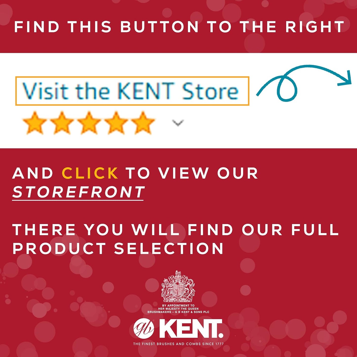 G.B.KENT Handmade Pocket Hair Comb Natural Origin British Royal OT