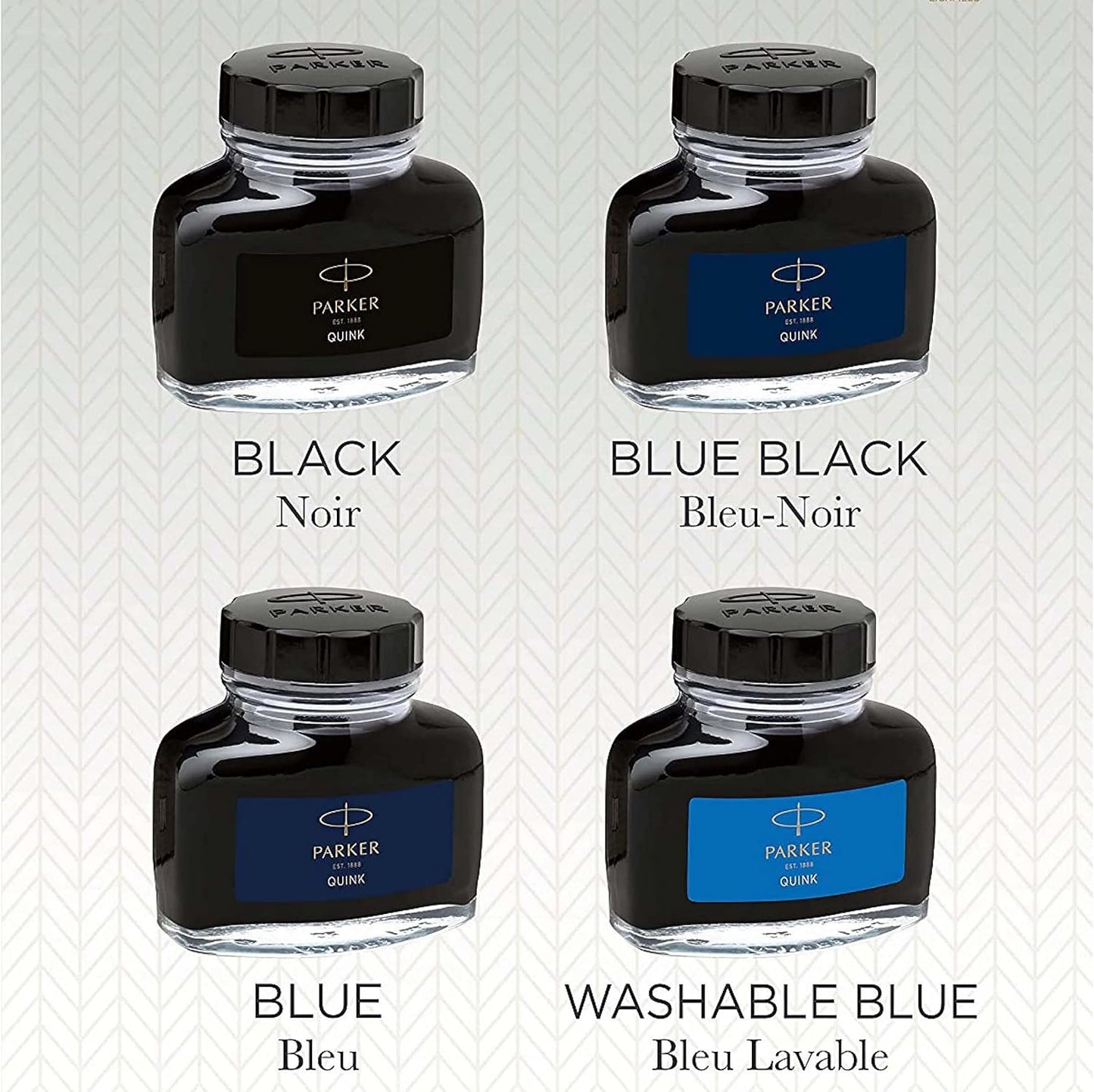 PARKER QUINK Ink Bottle, Blue-Black, 57 ml