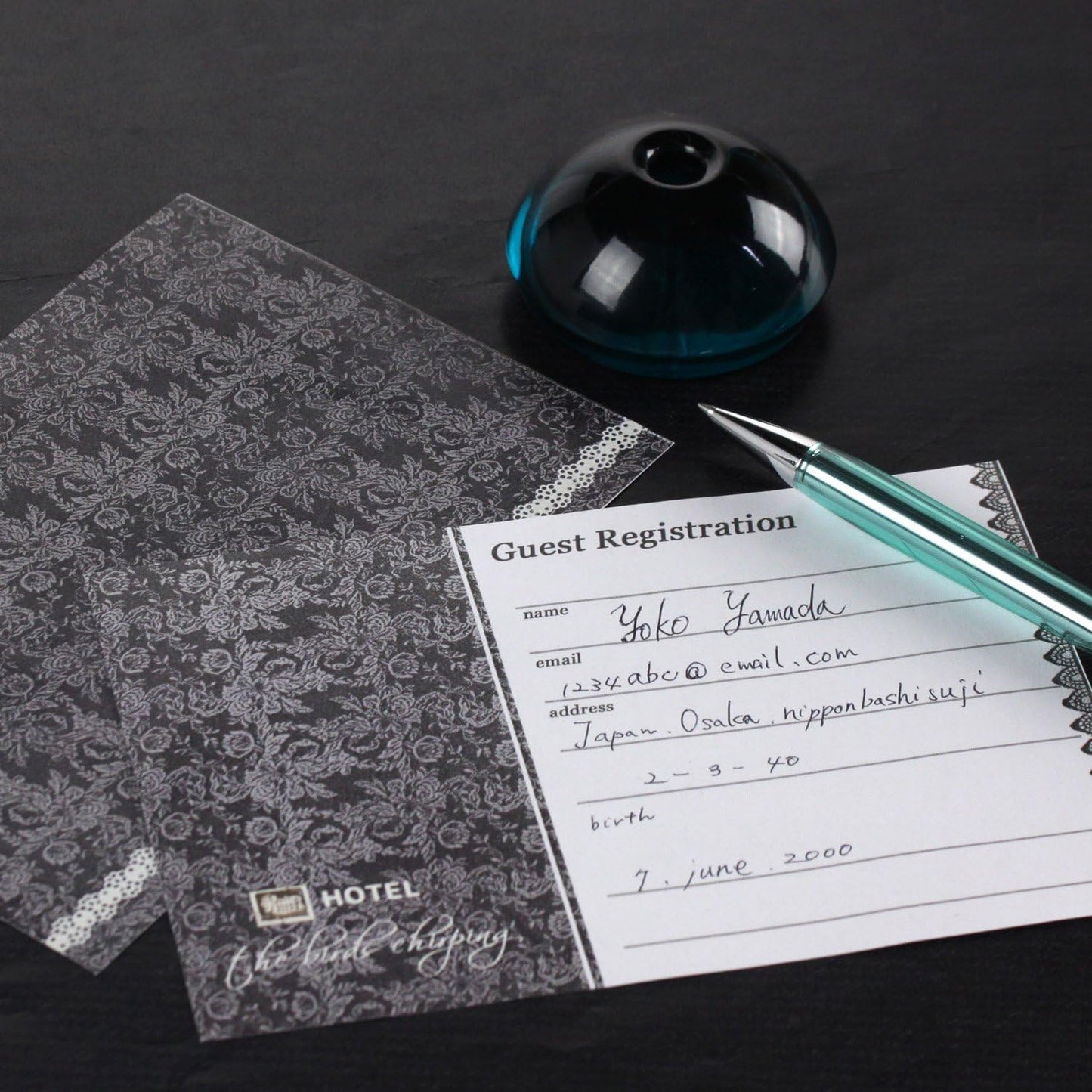ZEBRA Flos Desk Ballpoint Pen, 0.7 mm, Black Ink, Glass Blue (BA65-GBL)