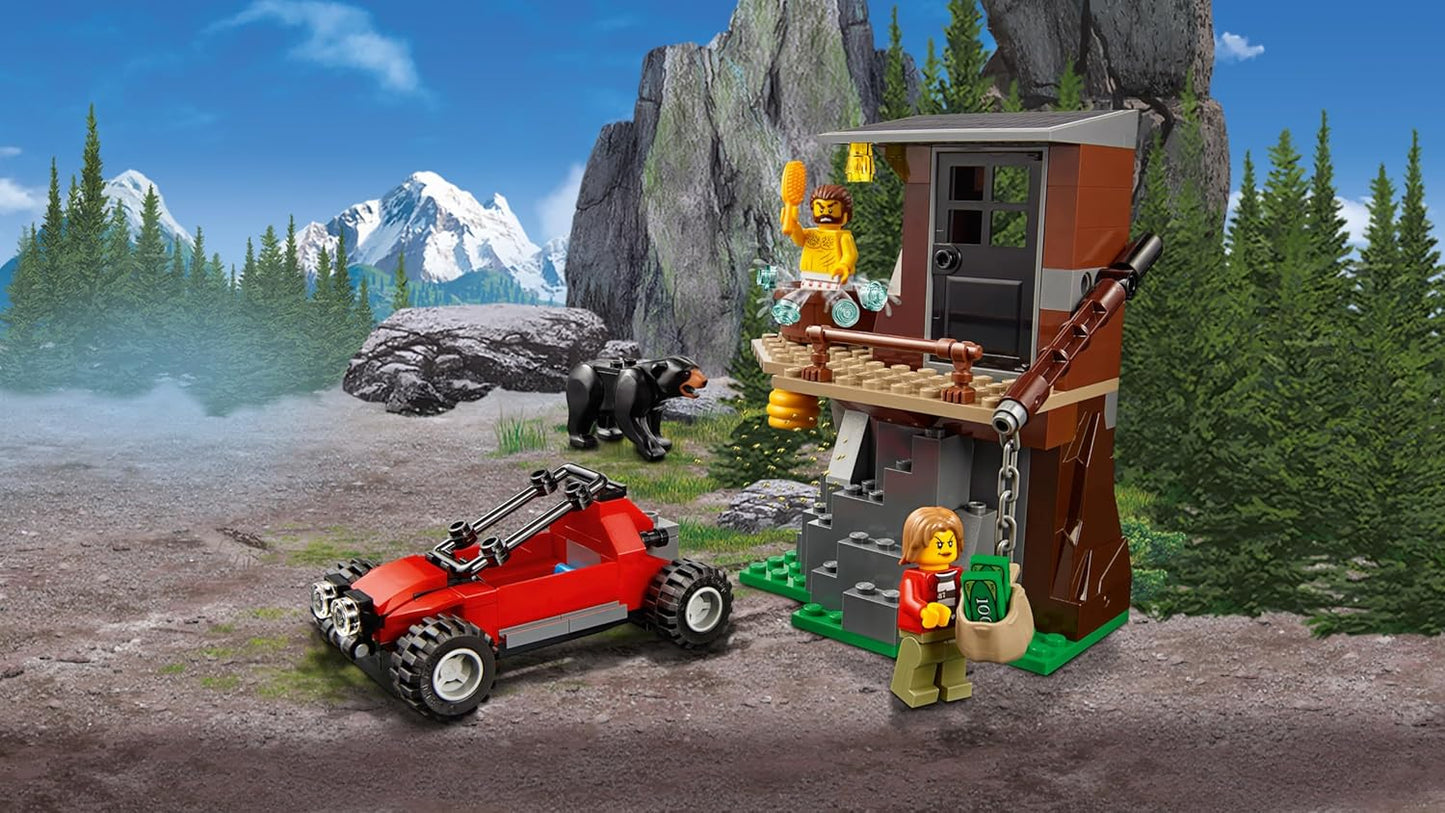 City Police Mountain Arrest Building Set, Buggy & Helicopter Toy, Police Toys for Kids