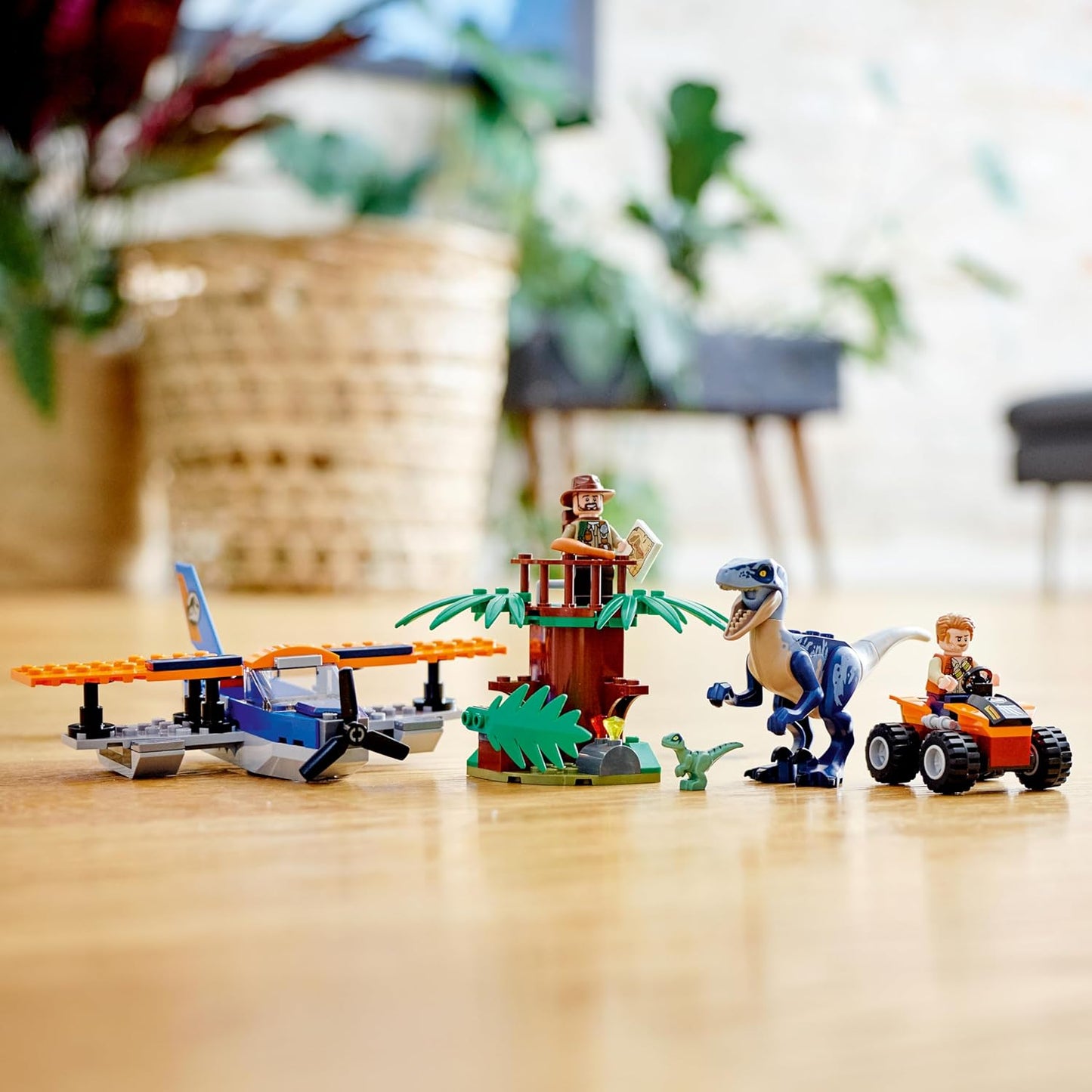 LEGO 75942 Jurassic World 4+ Velociraptor: Biplane Rescue Mission Dino Toys for Preschool Kids