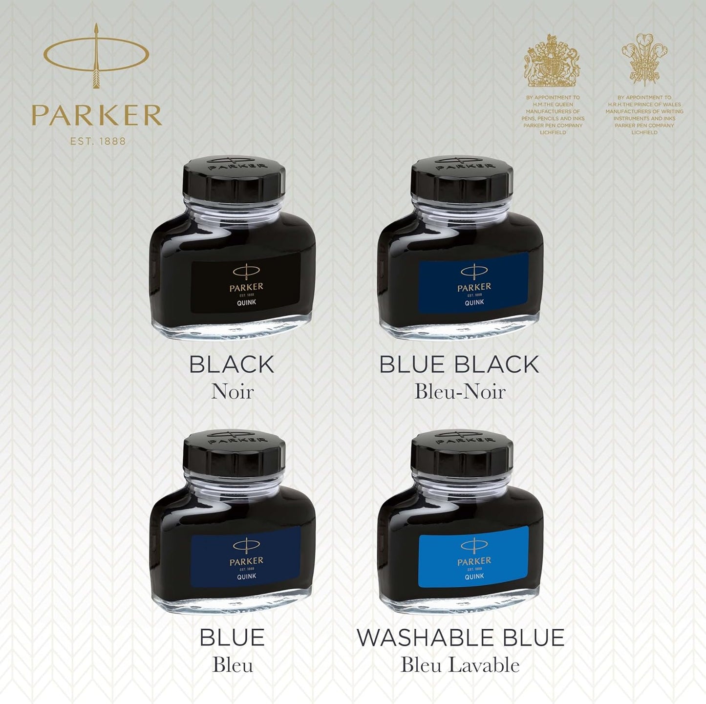 Parker Quink Ink Bottle, Black, 57 ml (1950375)