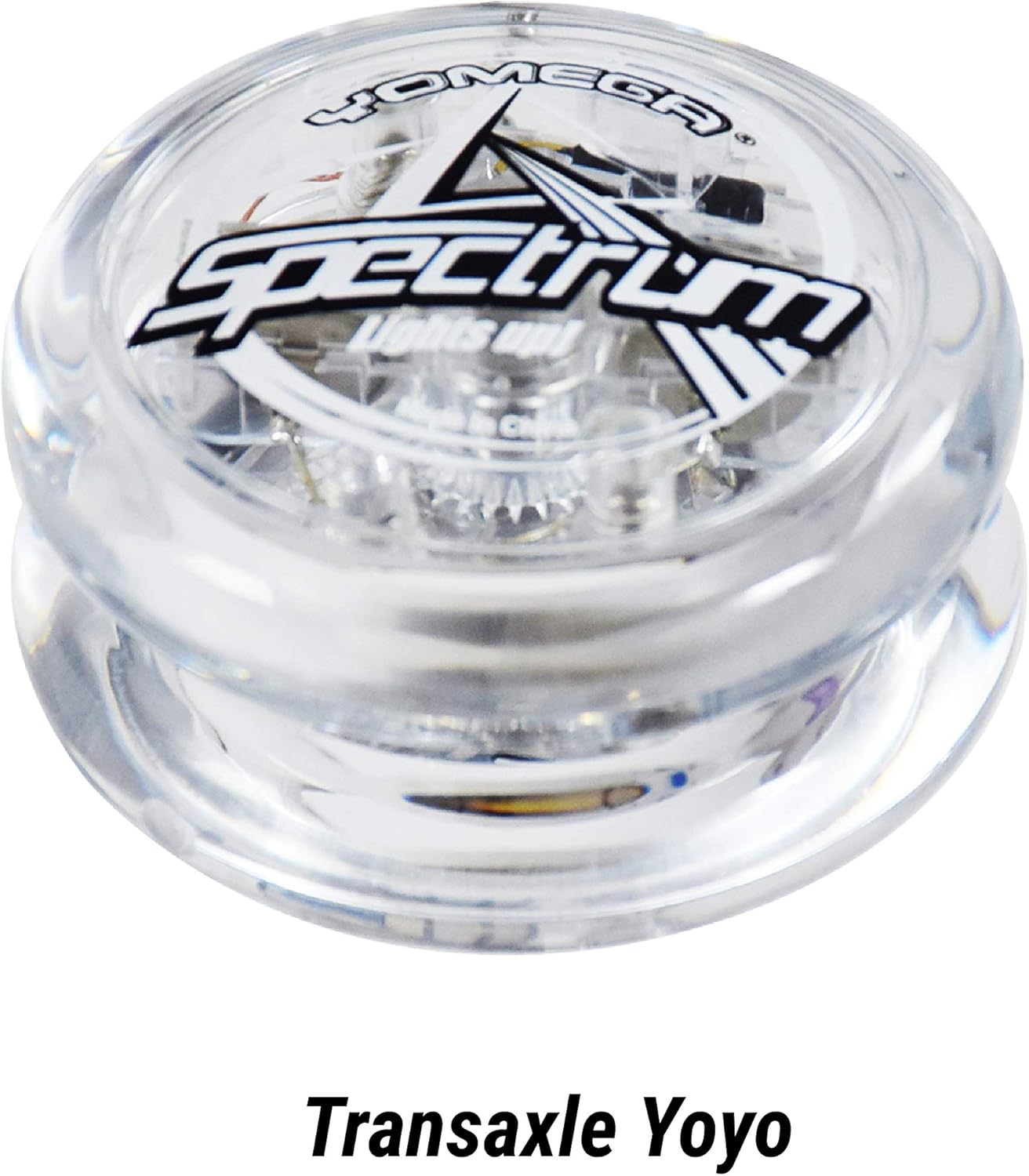 Yomega Spectrum ??? Light up Fireball Transaxle YoYo with LED Lights for Intermediate, Advanced and Pro Level String Trick Play + Extra 2 Strings & 3 Month Warranty (Clear)