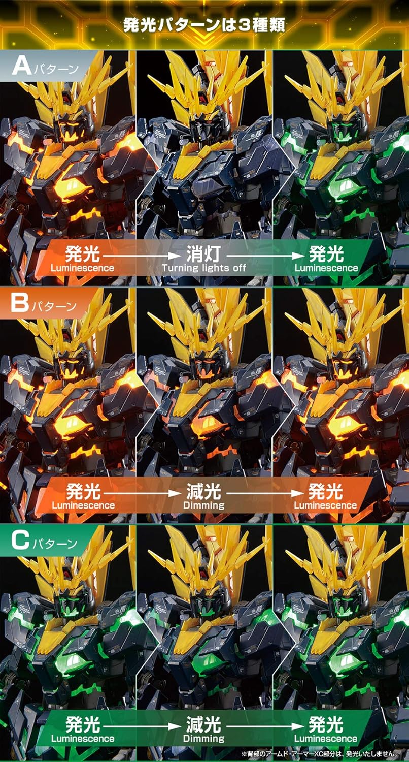 Bandai 1/144 RG RX-0 Unicorn Gundam Unit 2 Banshee Norn Destroy Mode Lighting Model Mobile Suit Gundam UC Gundam Base Limited