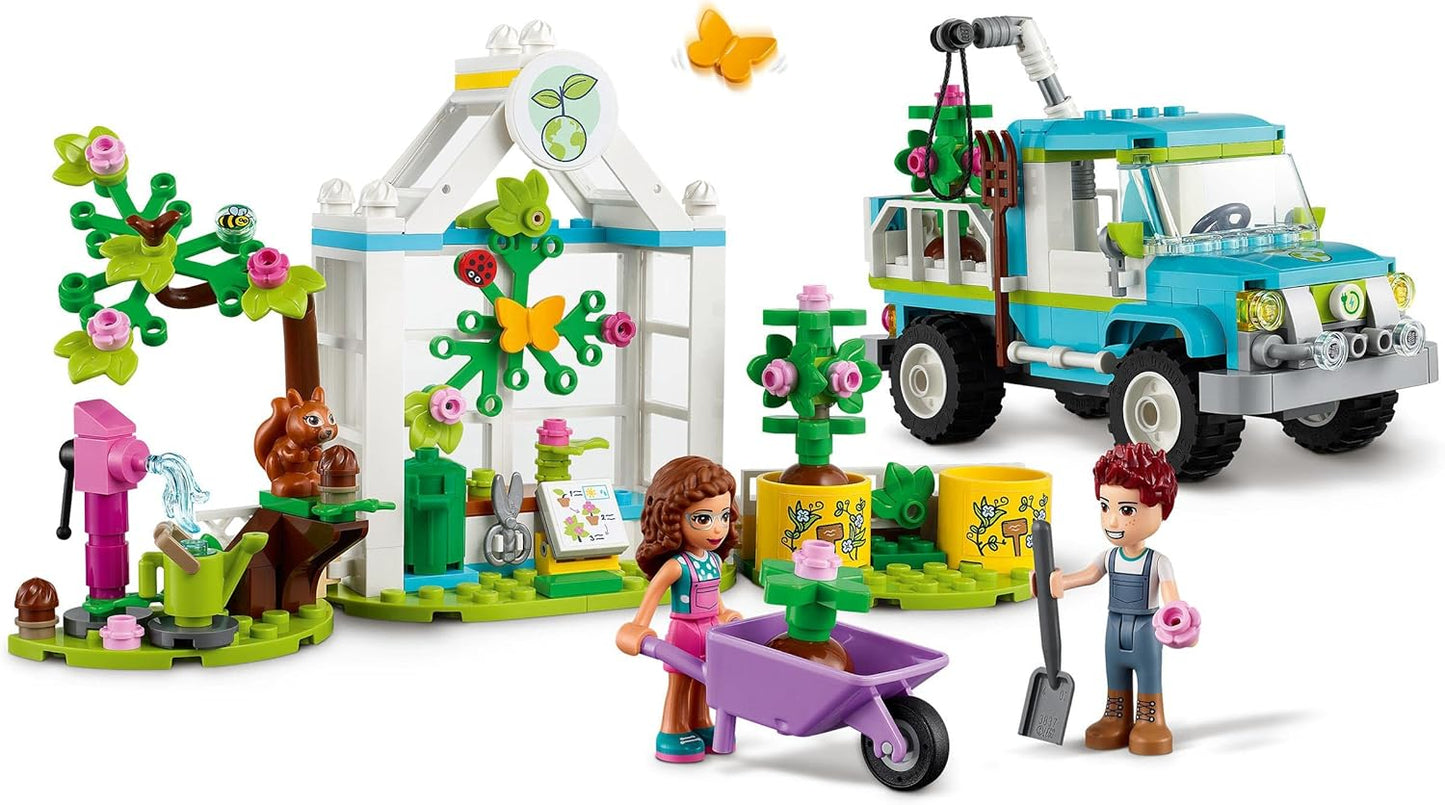 LEGO 41707 Friends The Tree Planter Truck Car Construction Toy with Animal Figurines, Gardening for Girls and Boys Aged 6+
