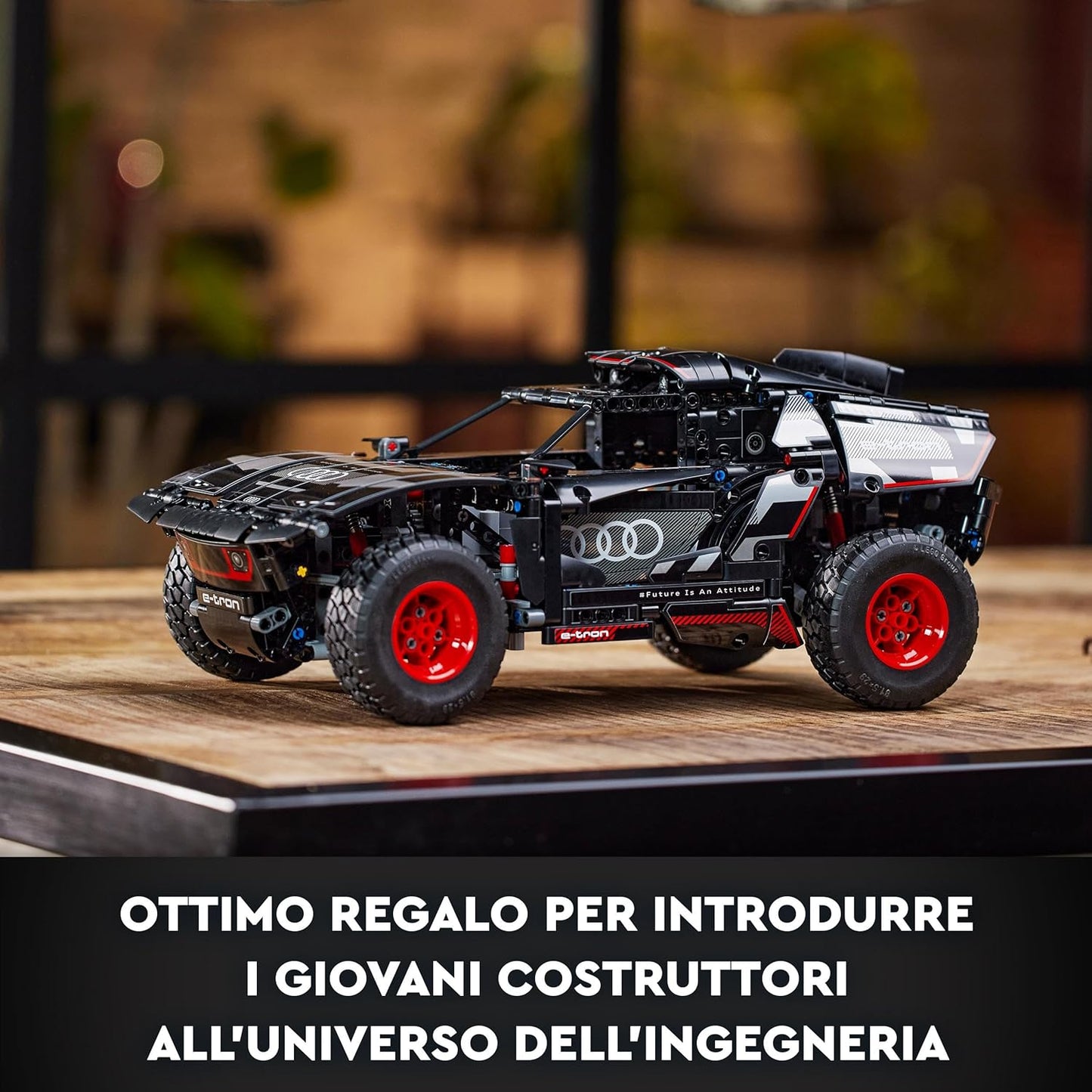 Lego Technic Audi RS Q e-tron 42160 Advanced Building Kit for Kids Ages 10 and Up, This Remote Controlled Car Toy Features App-Controlled Steering and Makes a Great Gift for Kids Who Love Engineering