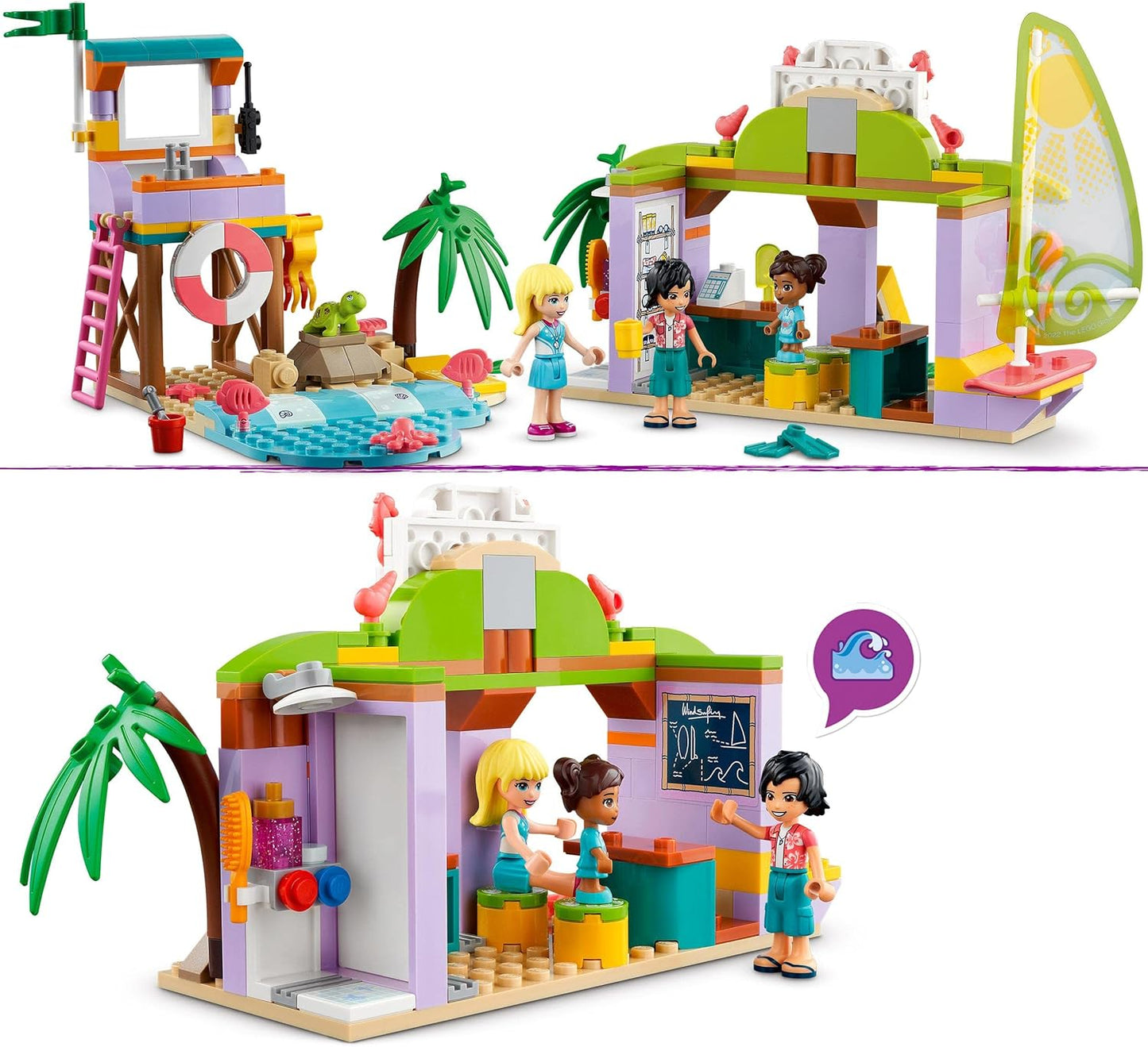 LEGO Friends Surfer Beach Fun 41710 Building Kit - Comes with Friends Lifeguard Character Stephanie;Beach Toy for Kids Aged 6+