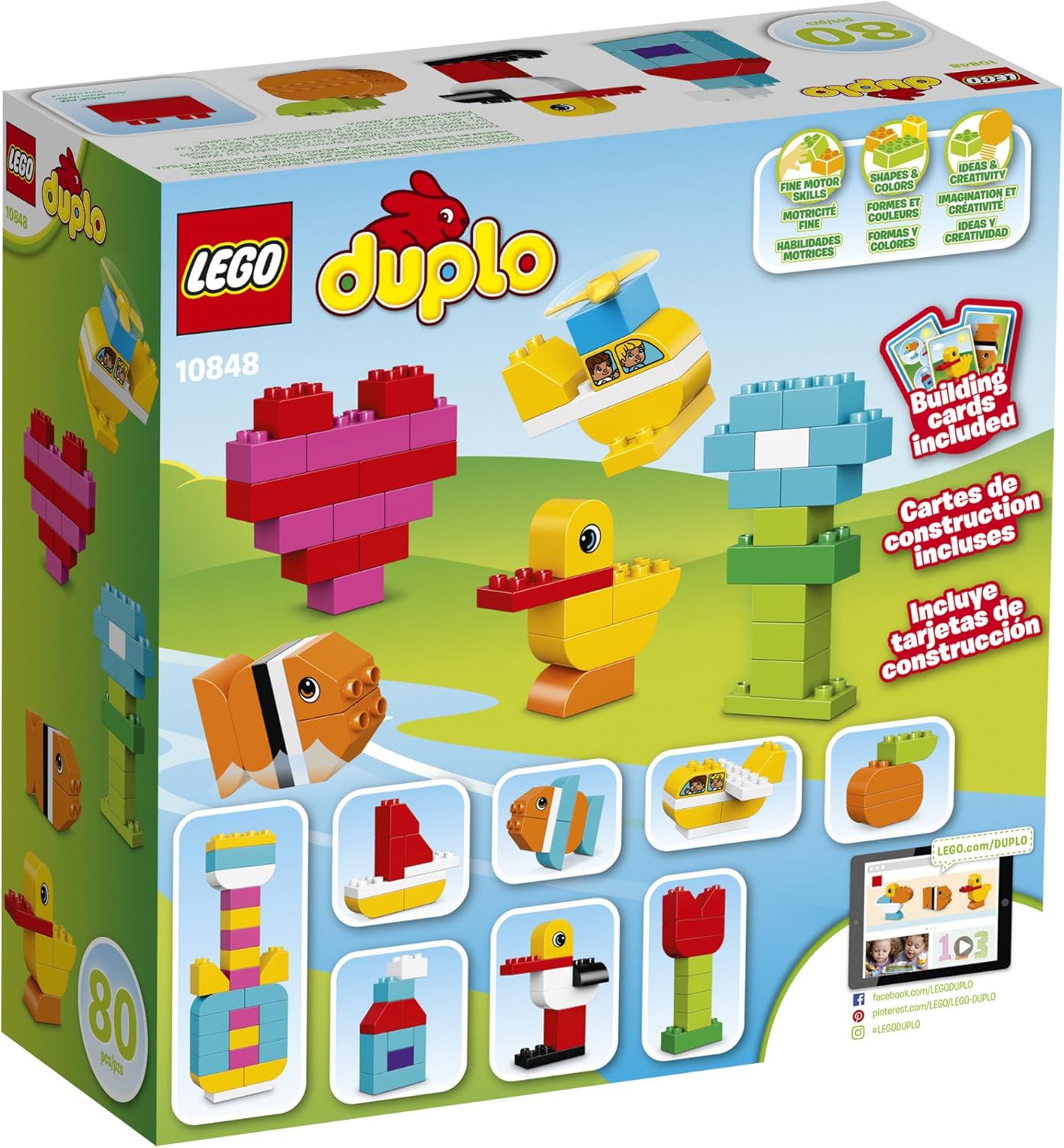 LEGO DUPLO My First Bricks 10848 Colorful Toys Building Kit for Toddler Play and Pretend Play (80 Pieces)