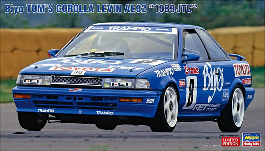 Hasegawa AE92 1989 JTC Plastic Model 20579 Bayo Toms Corolla Levin AE92 1989