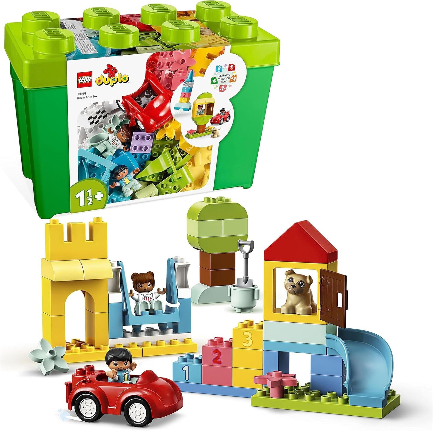 LEGO DUPLO Classic Deluxe Brick Box Building Set with Toy Storage, First Bricks Educational Learning Toys for Toddlers, Kids, Boys & Girls 1.5-3 Years Old, Birthday Gift Idea 10914