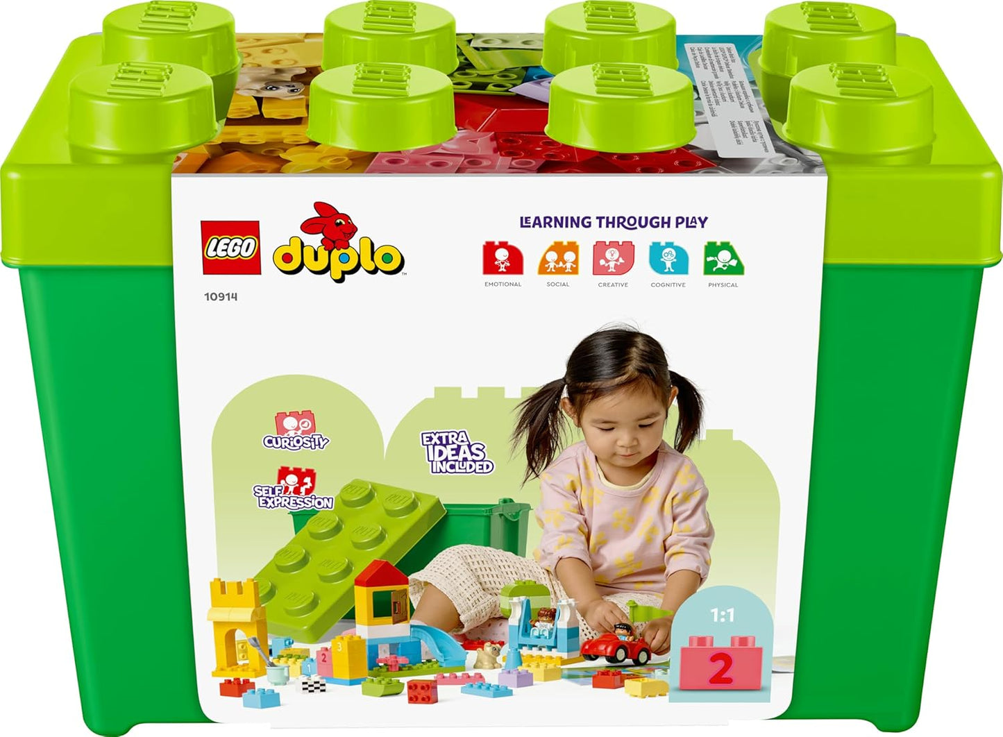 LEGO DUPLO Classic Deluxe Brick Box Building Set with Toy Storage, First Bricks Educational Learning Toys for Toddlers, Kids, Boys & Girls 1.5-3 Years Old, Birthday Gift Idea 10914