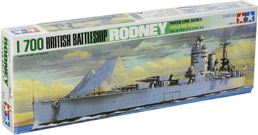 Tamiya 77502 1/700 British Rodney Battleship Plastic Model Boat Kit