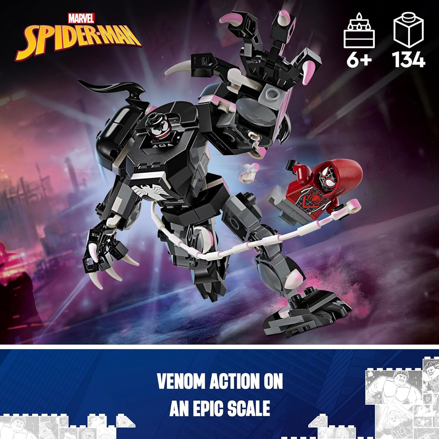 Lego Marvel Superheroes Venom Mech Armor vs. Miles Morales Set 76276