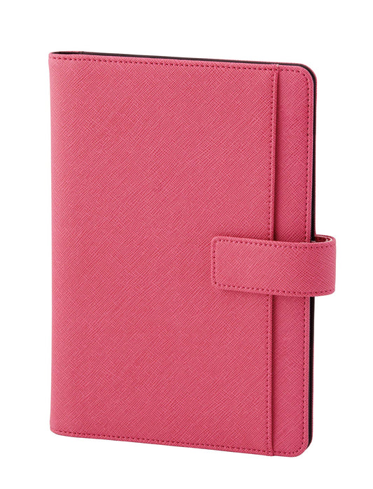 Raymay Fujii CN229P Notebook Cover, Notebook Cover, A5, Multi-Cover Notebook with Belt, Pink