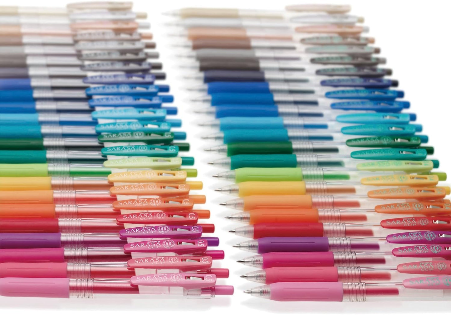 ZEBRA Sarasa Push Clip Gel Ink Pen - 0.5 mm - 10 Color Set