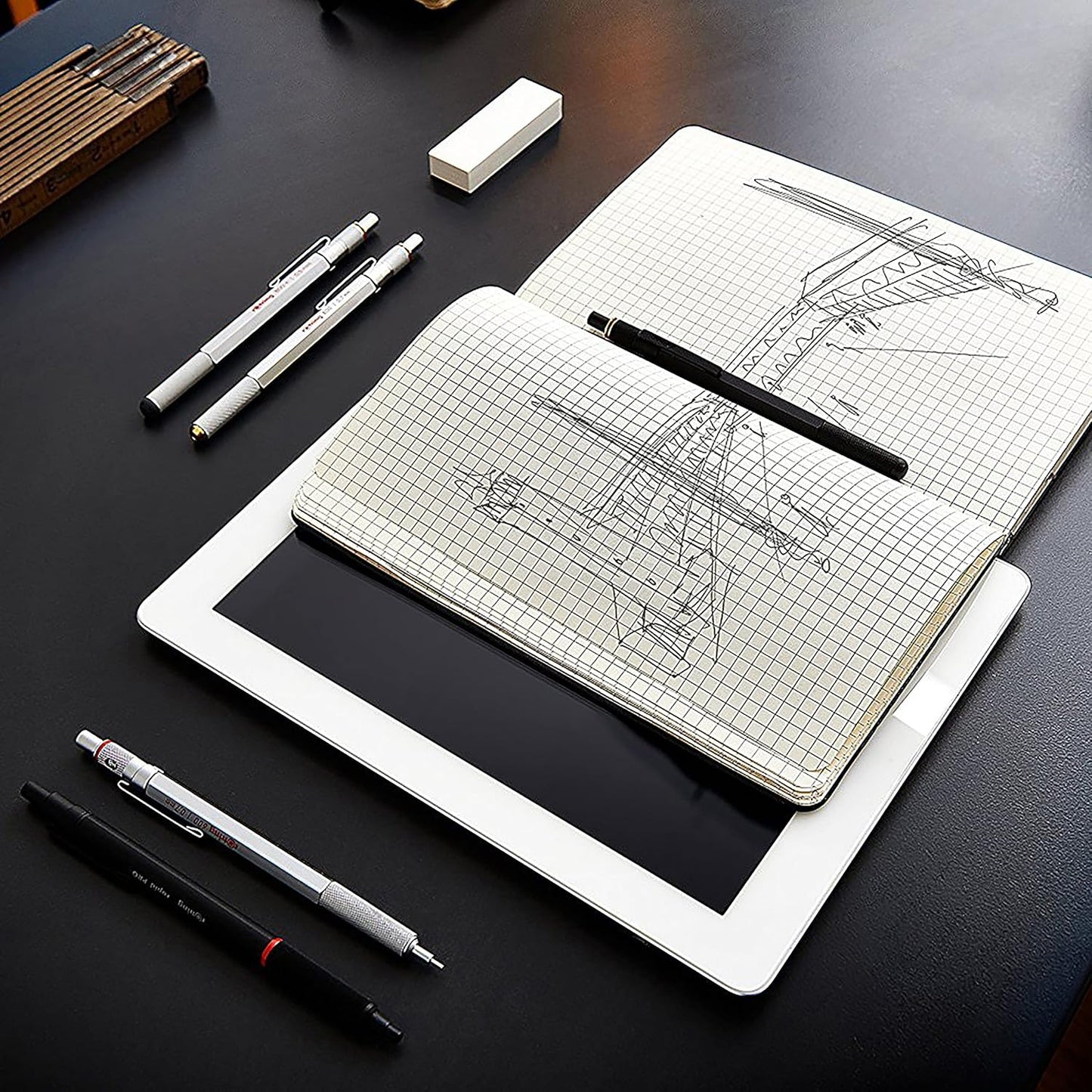 ROtring 600 Metal Mechanical Pencil, 0.5mm, Black Barrel, Perfect for Drafting, Engineering, Architecture Professionals