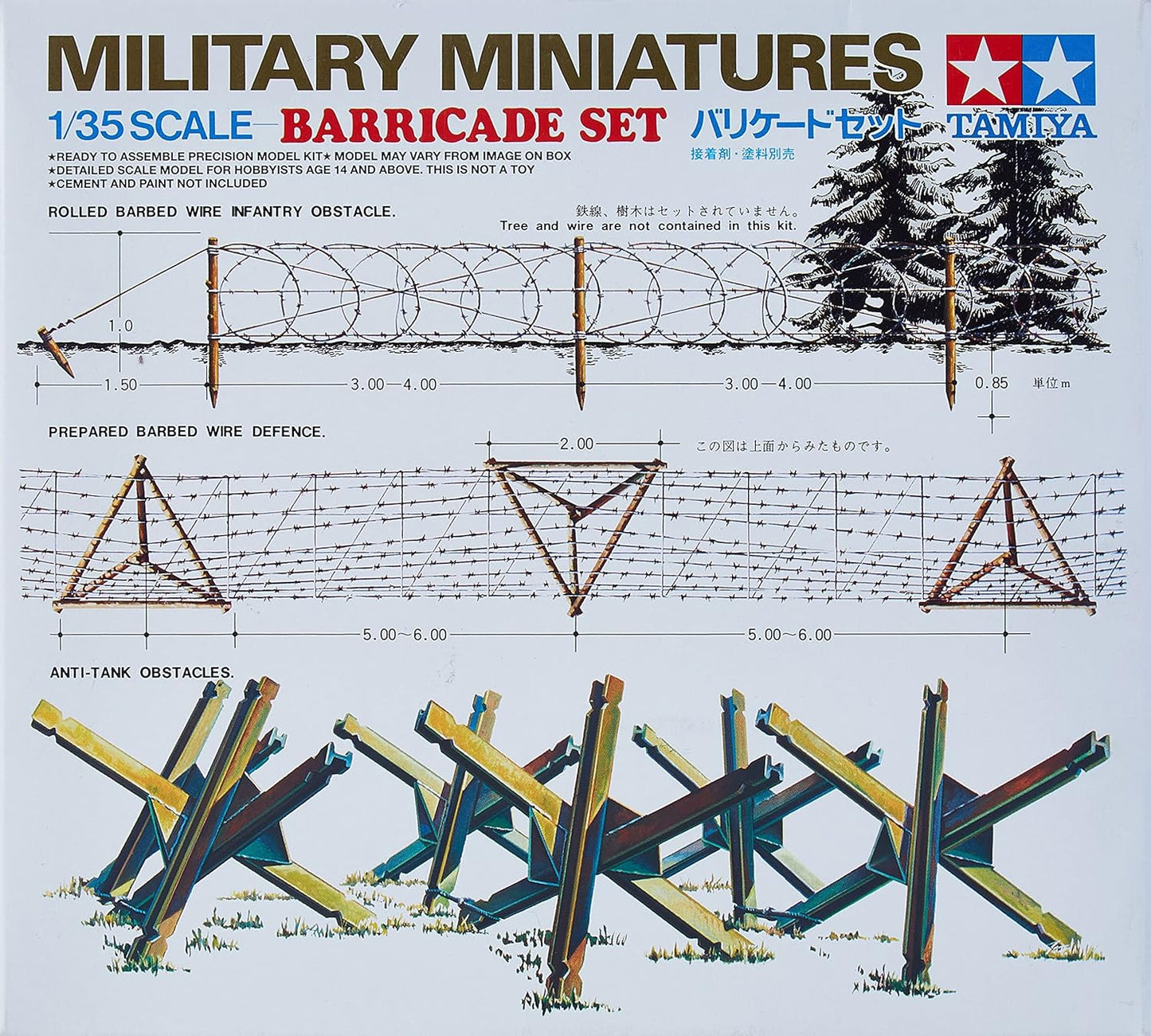 Tamiya 35027 Military Barricade Set Model Kit, 1/35 scale
