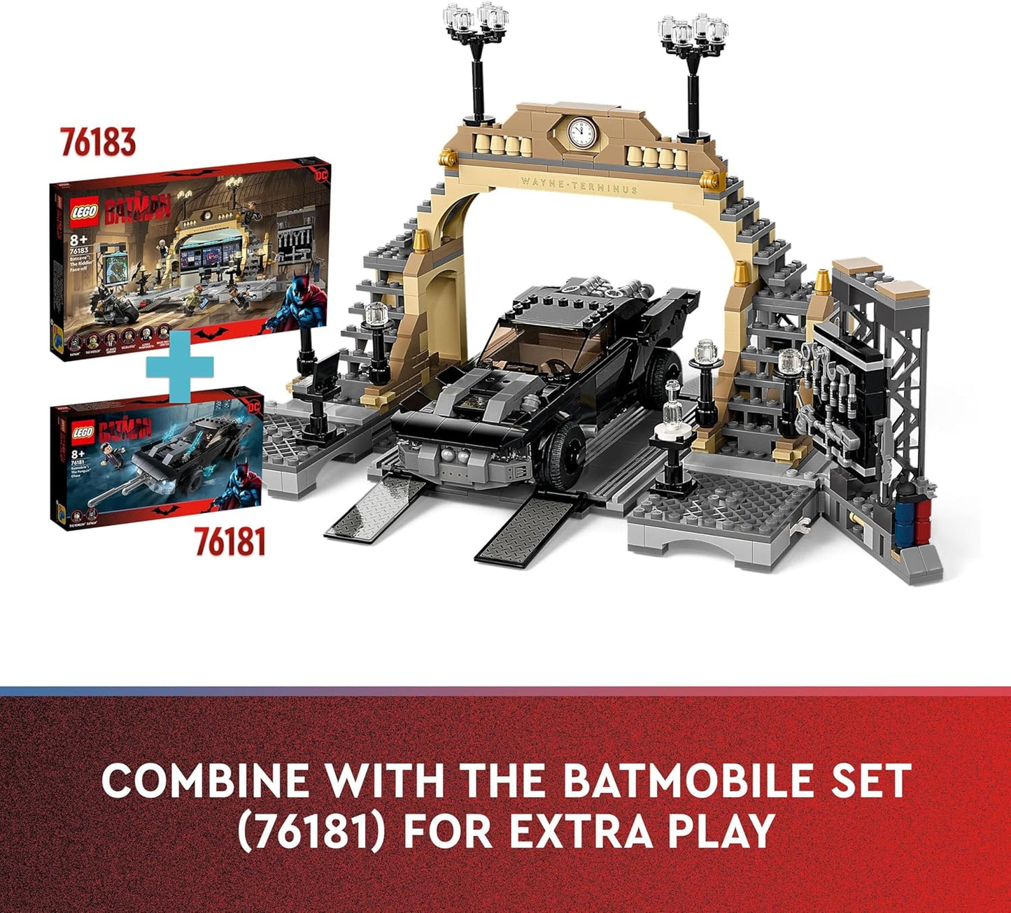 LEGO DC Batman Batcave: The Riddler Face-Off 76183 Building Kit; Cool Gotham City Batcave Toy for Kids Aged 8+ (581 Pieces)