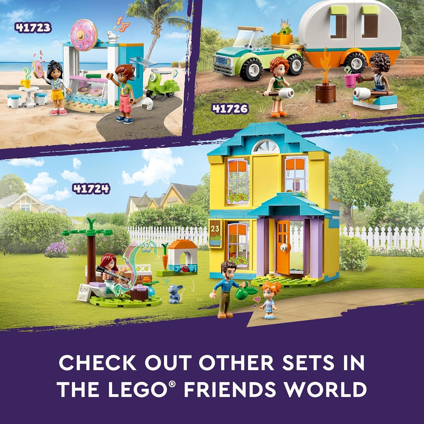 Lego Friends Paisley's House 41724, Doll House Toy for Girls and Boys 4 Plus Years Old, Playset with Accessories Including Bunny Figure, Birthday Gift