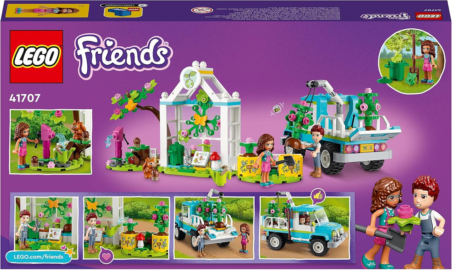 LEGO 41707 Friends The Tree Planter Truck Car Construction Toy with Animal Figurines, Gardening for Girls and Boys Aged 6+