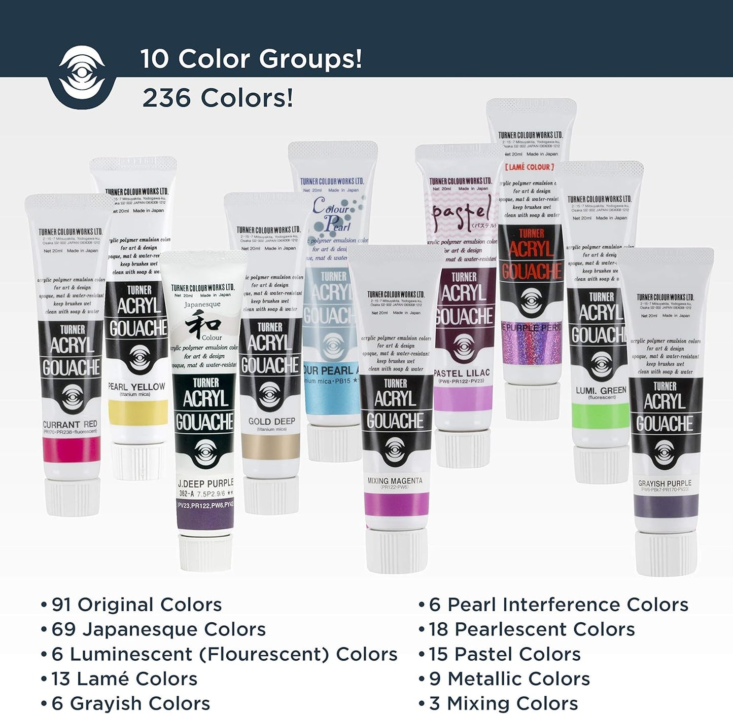 Turner Colour Works Acryl Gouache Artist Acrylic Paint - Single 40 ml Tube - Permanent Yellow Orange