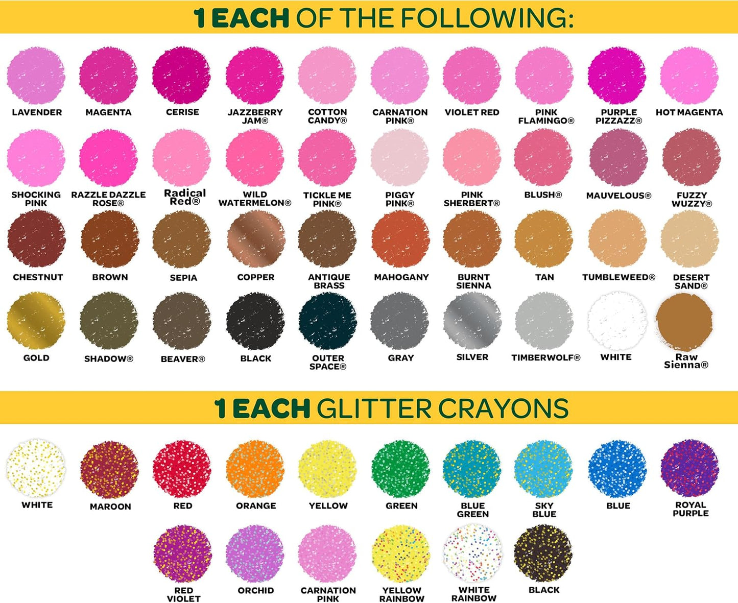 Crayola Ultimate Crayon Box Collection (152ct), Bulk Kids Crayon Caddy, Classic & Glitter Colors, Coloring Book Supplies, Gift for Kids