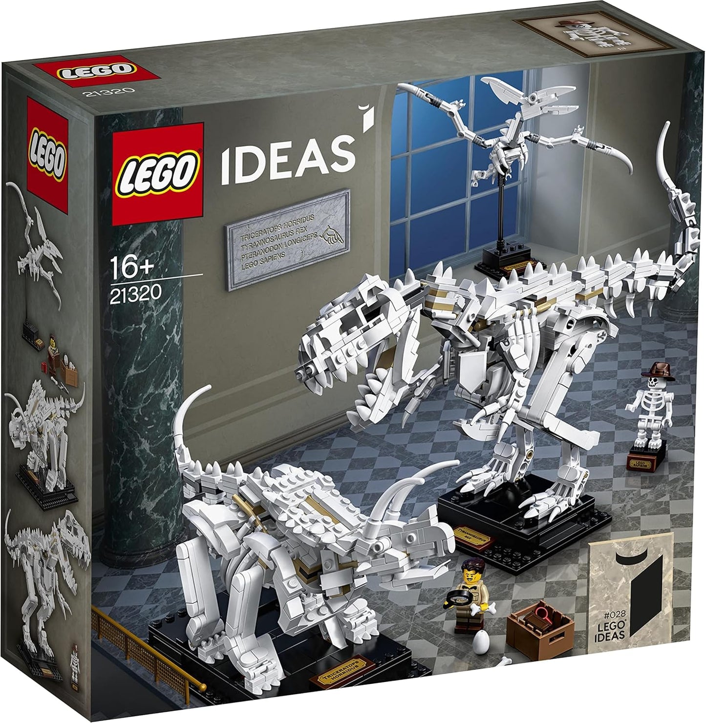 LEGO Ideas Dinosaur Fossils Collector's Model 21320 Natural History Museum Display;Building Toy
