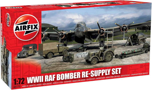 Airfix A05330 WWII RAF Bomber Re-Supply Set, 1:72 Scale, Green,grey