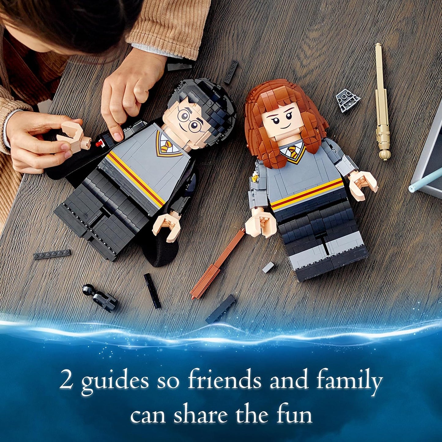 Lego Wizarding World Iconic Brick-Built Harry & Hermione 76393 Building Set