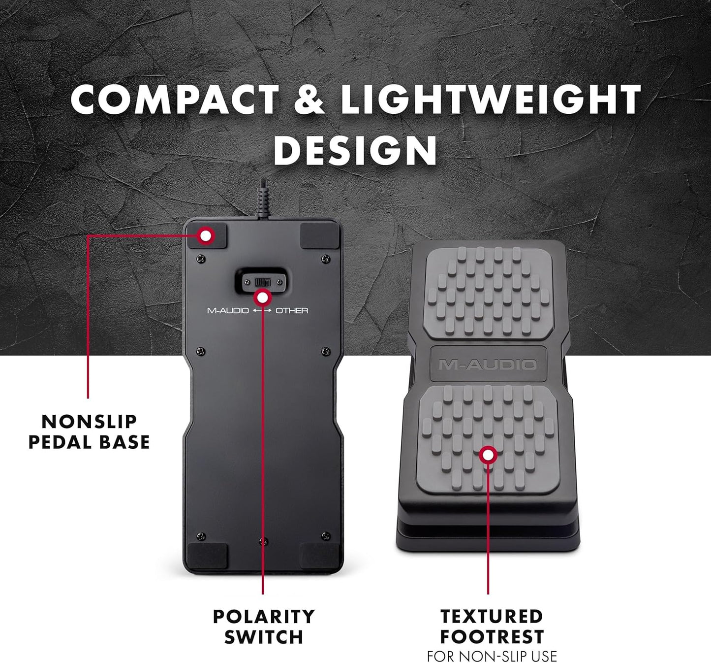 M-Audio EX-P | Universal Expression Pedal for Keyboards, MIDI Keyboards/Controllers and Supported Guitar Effects Pedals