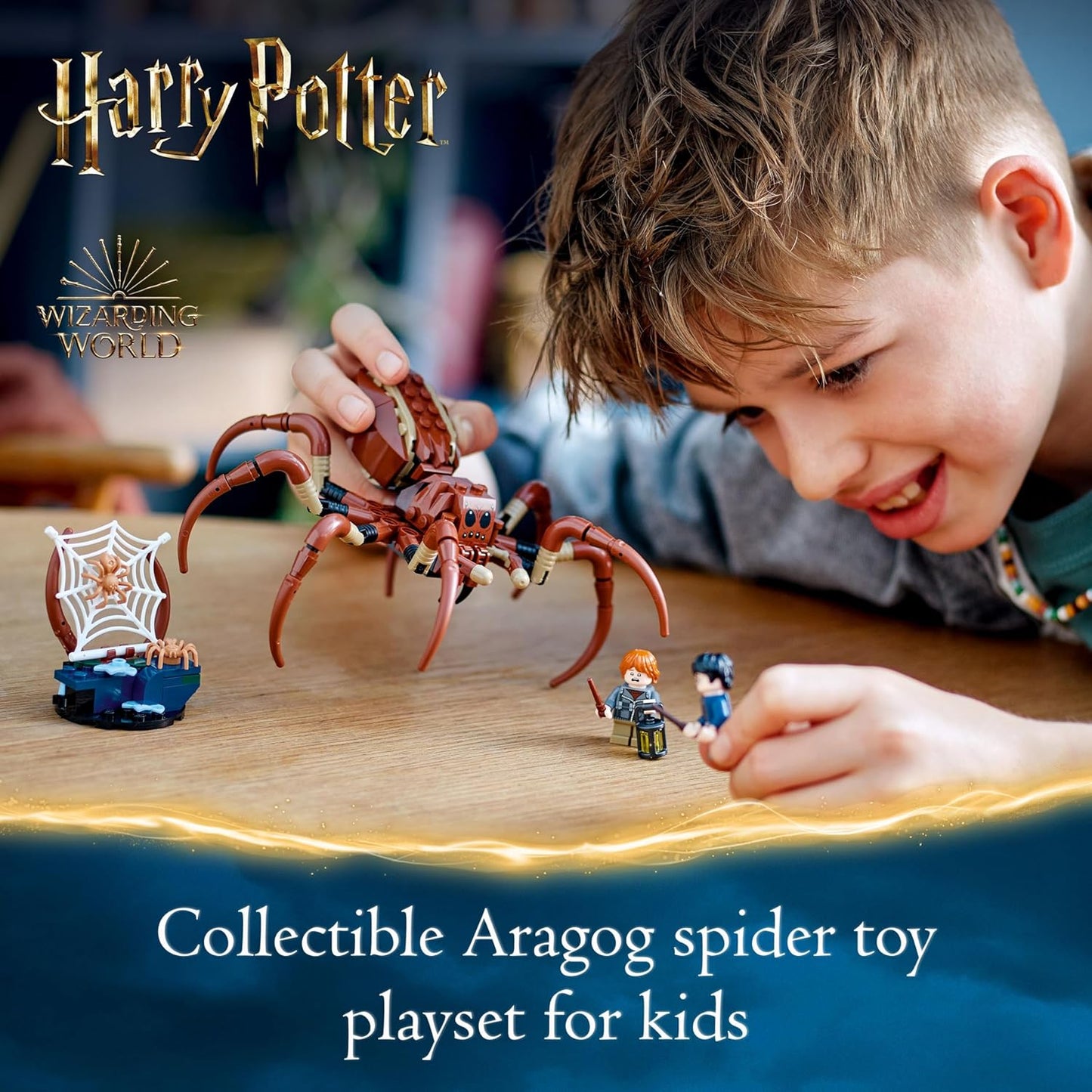 LEGO Harry Potter - Aragog in The Forbidden Forest - Set with Spiders - Magical Creatures Figurines - 2 Character Minifigures - Gift for Children and Movie Fans from 7 Years Old 76434