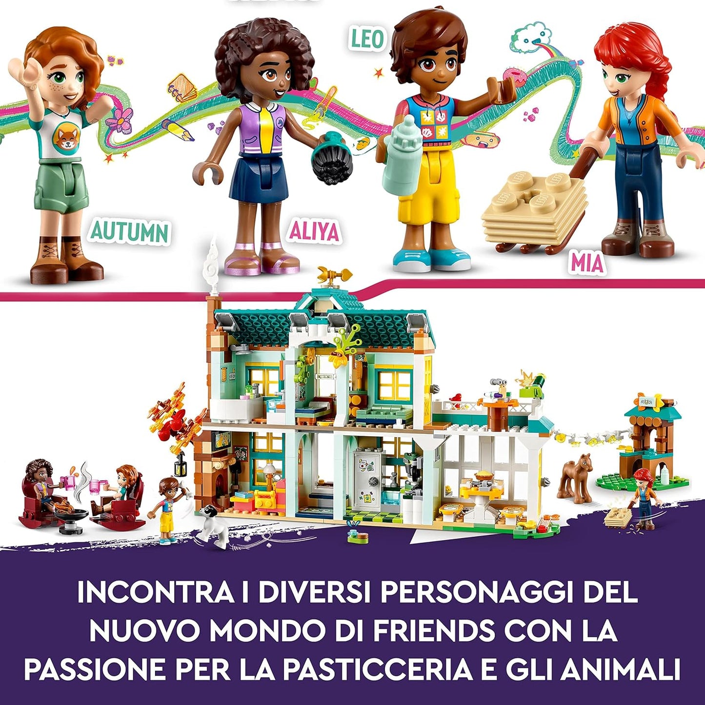 LEGO Friends Autumn's House 41730, Dolls House Playset with Accessories, Toy Horse & Mia Mini-Doll, Toys for Girls and Boys 7 Plus Years Old, Birthday Gift Idea