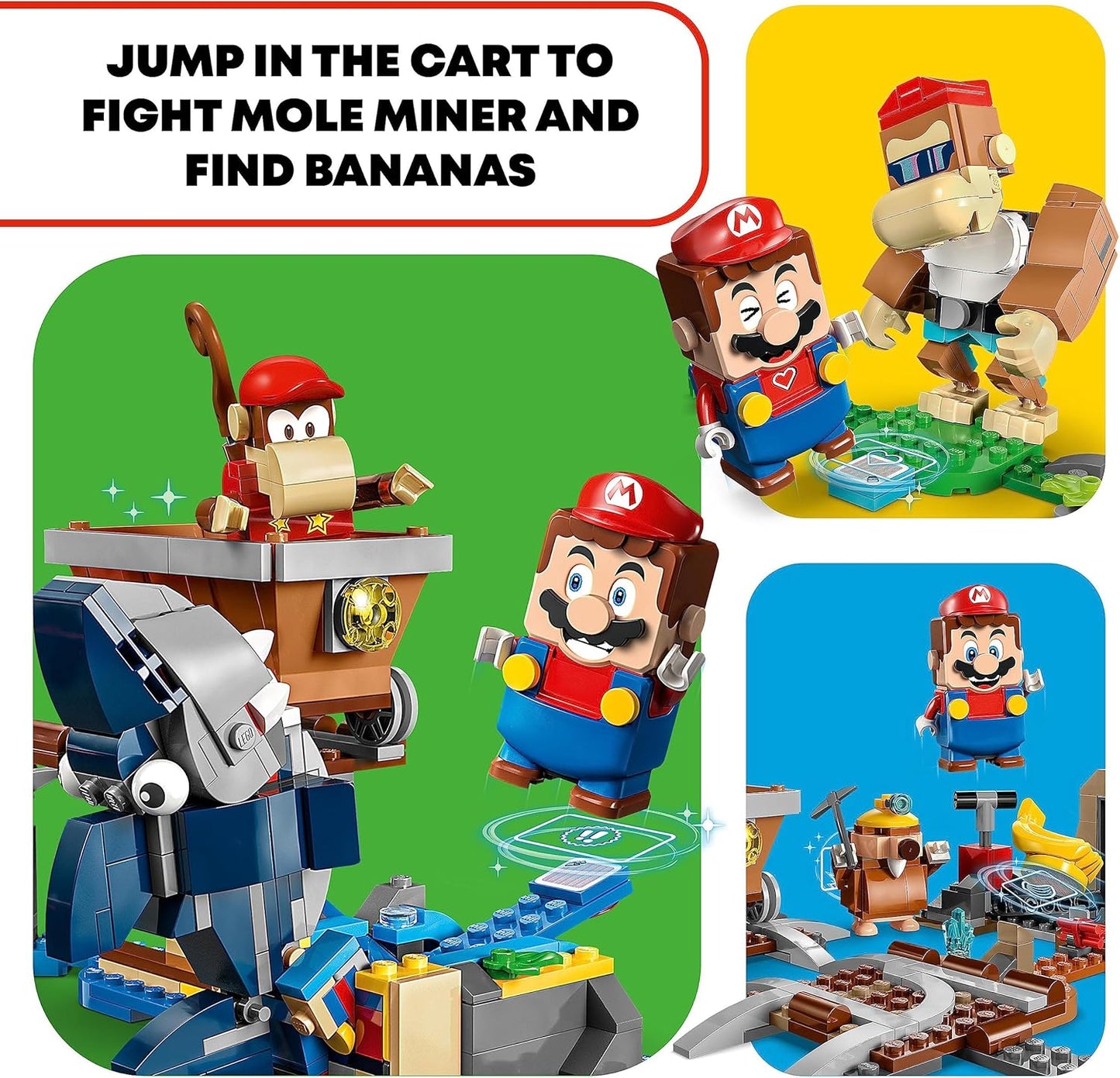 LEGO Super Mario 71425 Diddy Kong’s Mine Cart Ride, Toy Blocks