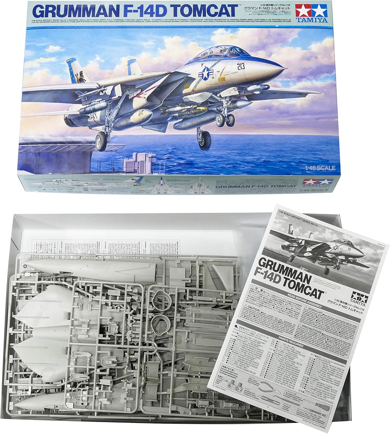 Tamiya 61118 1/48 Grumman F-14D Tomcat Plastic Model Airplane Kit