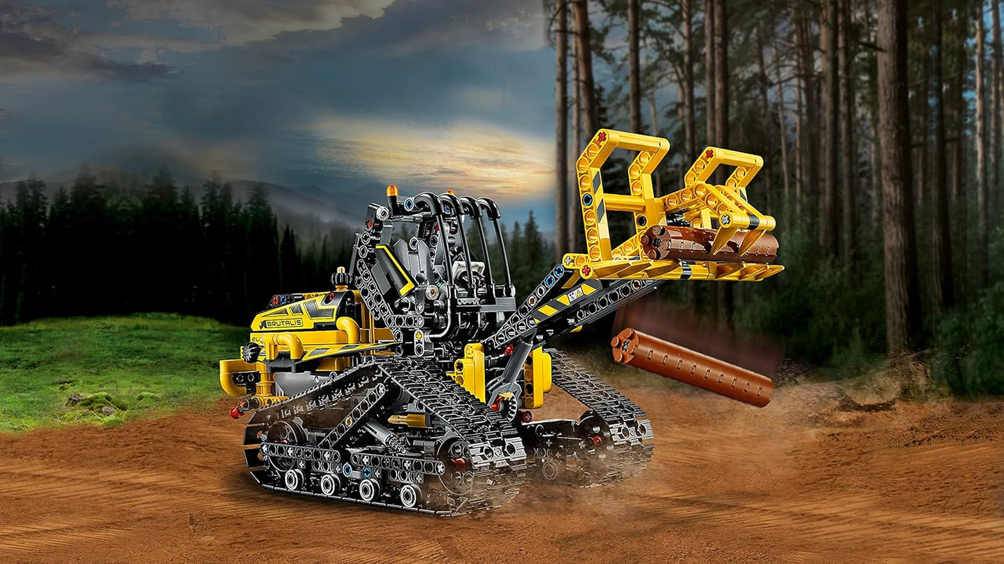 Technic Tracked Loader Excavator Construction Toy Vehicle, 2 in 1 Model, Tracked Dumper, Kids Digger Toys