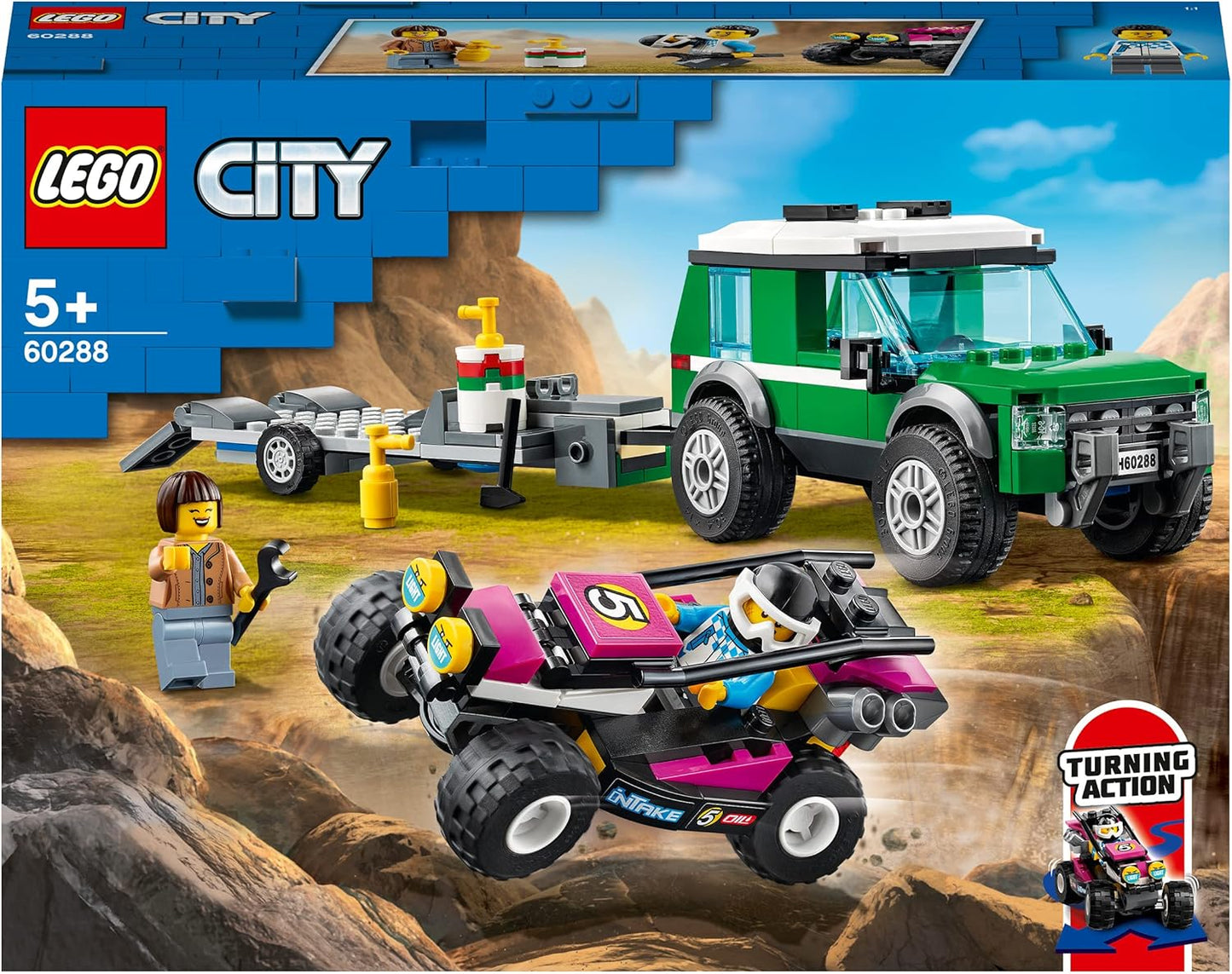 LEGO 60288 City Great Vehicles Race Buggy Transporter