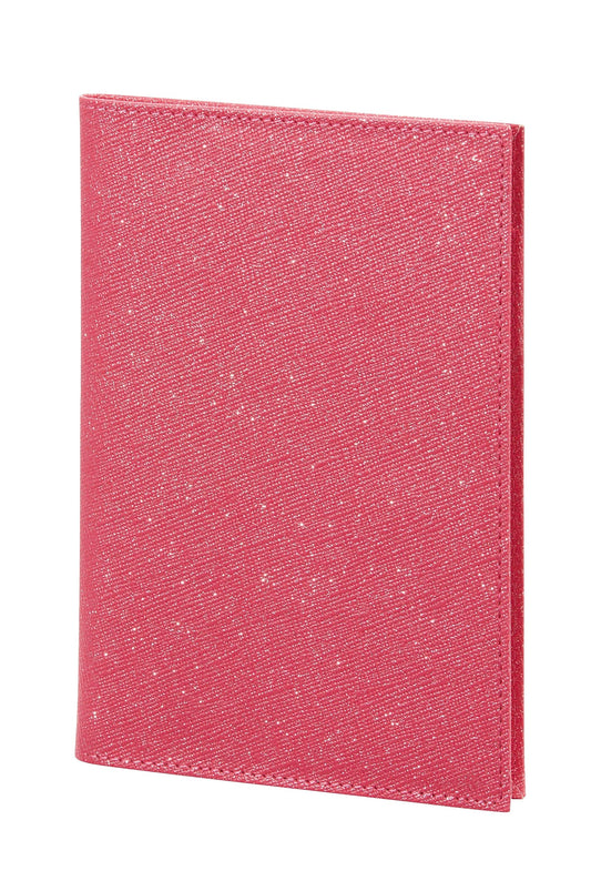 Raymay Fujii RFD2422P 2024 Monthly Planner, Shiny Lam̩ Diary, A6 Size, Synthetic Leather, Pink, Begins December 2023