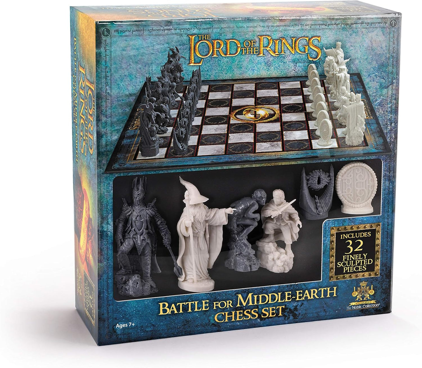 The Noble Collection The Lord of The Rings - Chess Set: Battle for Middle-Earth,Black, for 5 Players