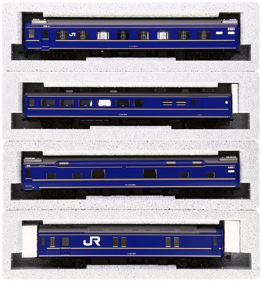 Kato HO Gage J.R. Passenger Car Series 24 Sleeper Express Hokutosei (Basic 4-Car Set) (Kato PlaRail Model Train)