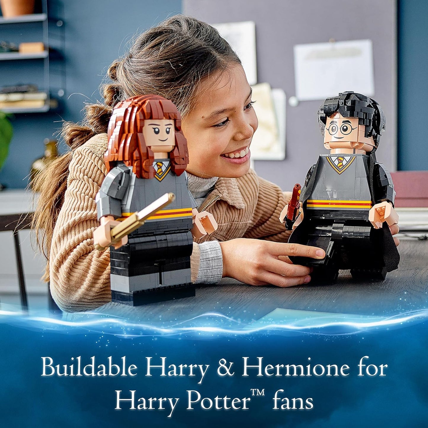 Lego Wizarding World Iconic Brick-Built Harry & Hermione 76393 Building Set for ages 10+ years