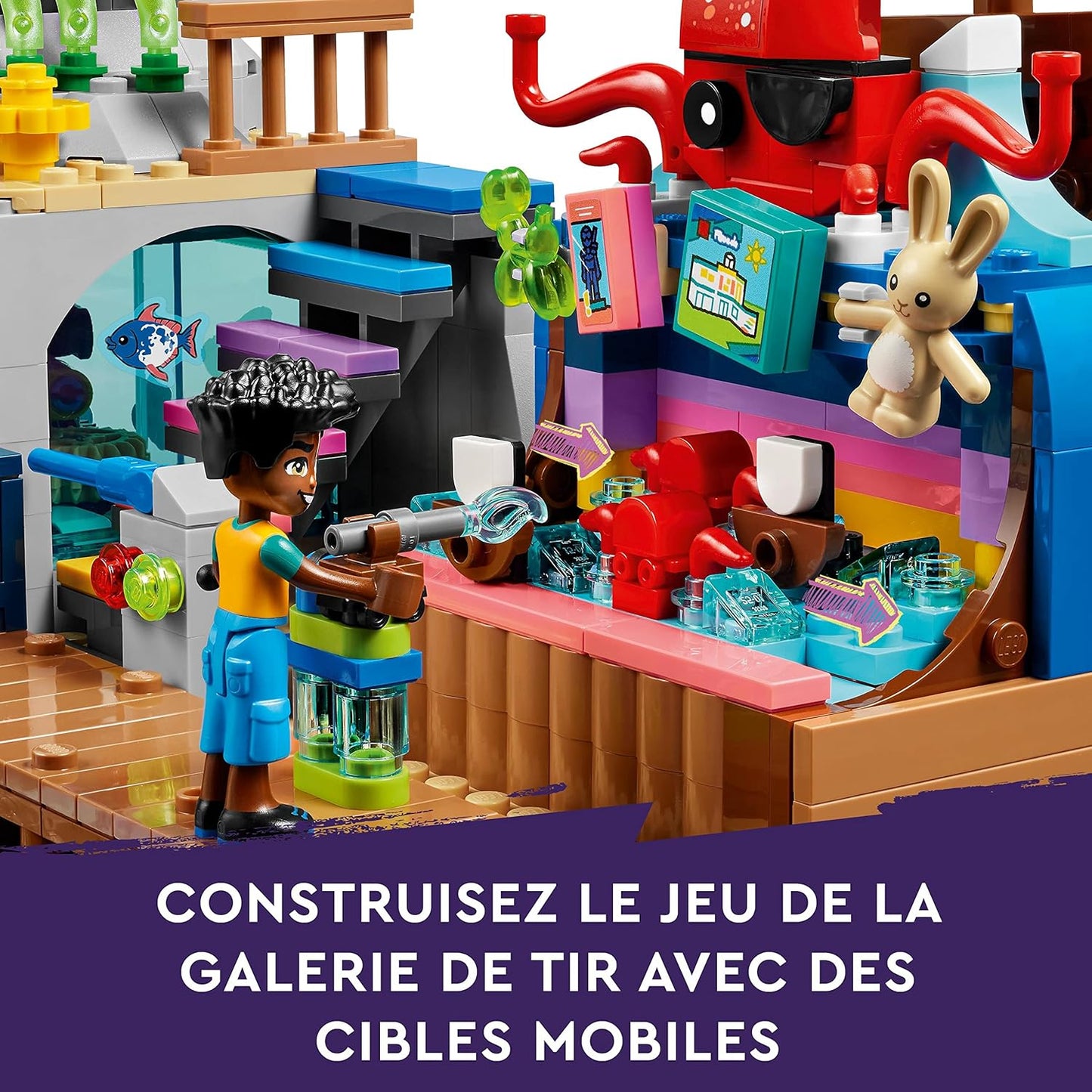 LEGO 41737 Friends Beach Amusement Park, Toy Fair with Technic Movement Elements, Animal Figures, Carousel and Wave Machine, Gift Idea