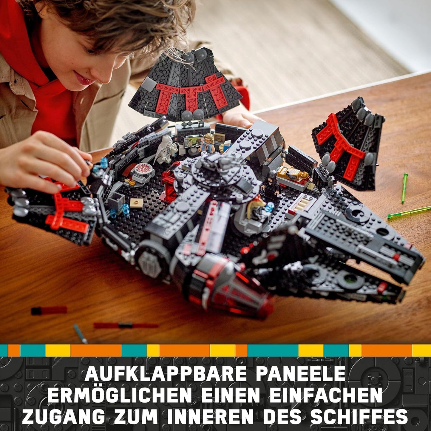 LEGO Star Wars The Black Falcon - Collectible Spaceship Set - Buildable Brick Vehicle for Kids - Birthday Gift for Boys, Girls and Fans 75389
