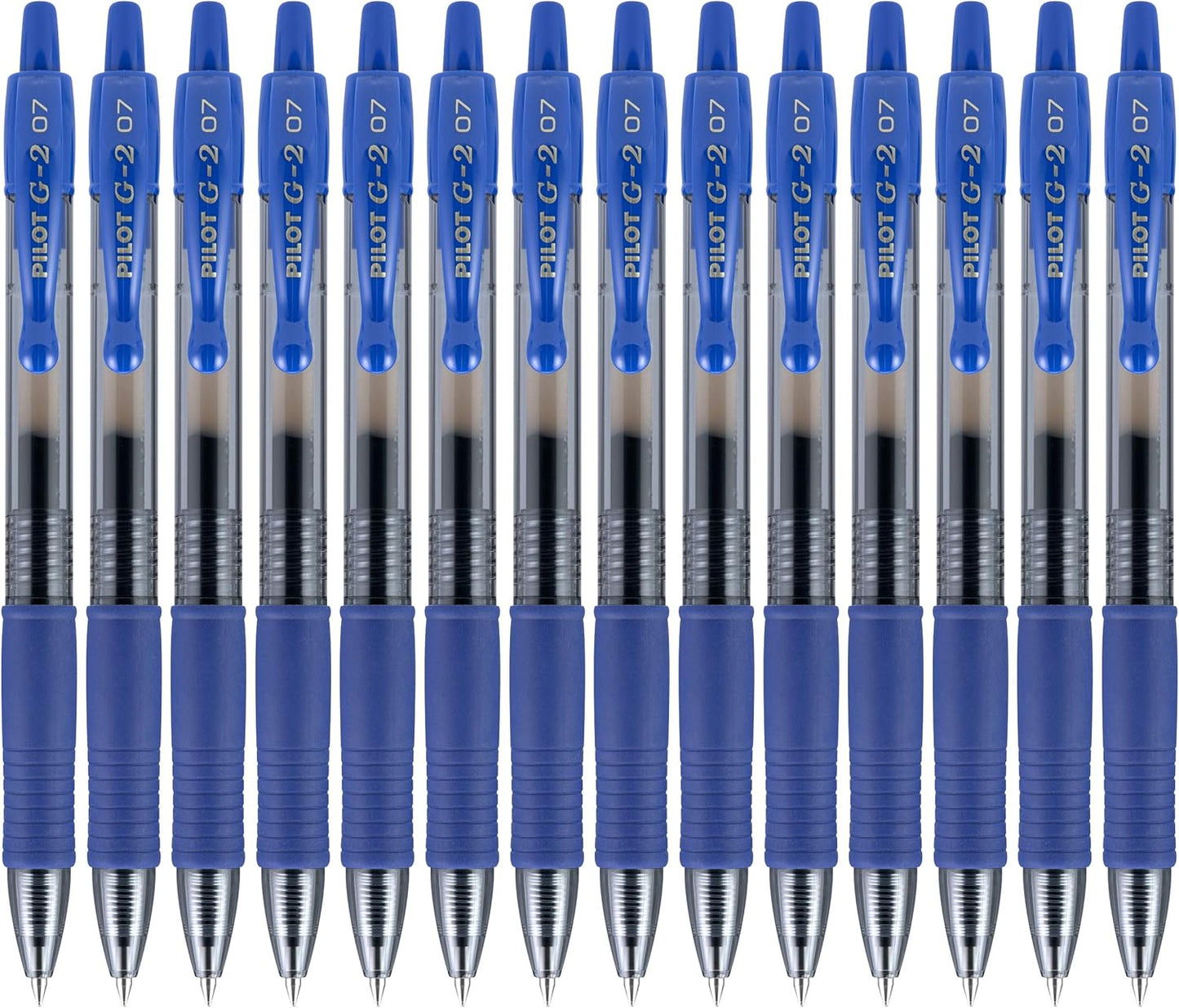 PILOT, G2 Premium Gel Roller Pens, Fine Point 0.7 mm, Blue, Pack of 14