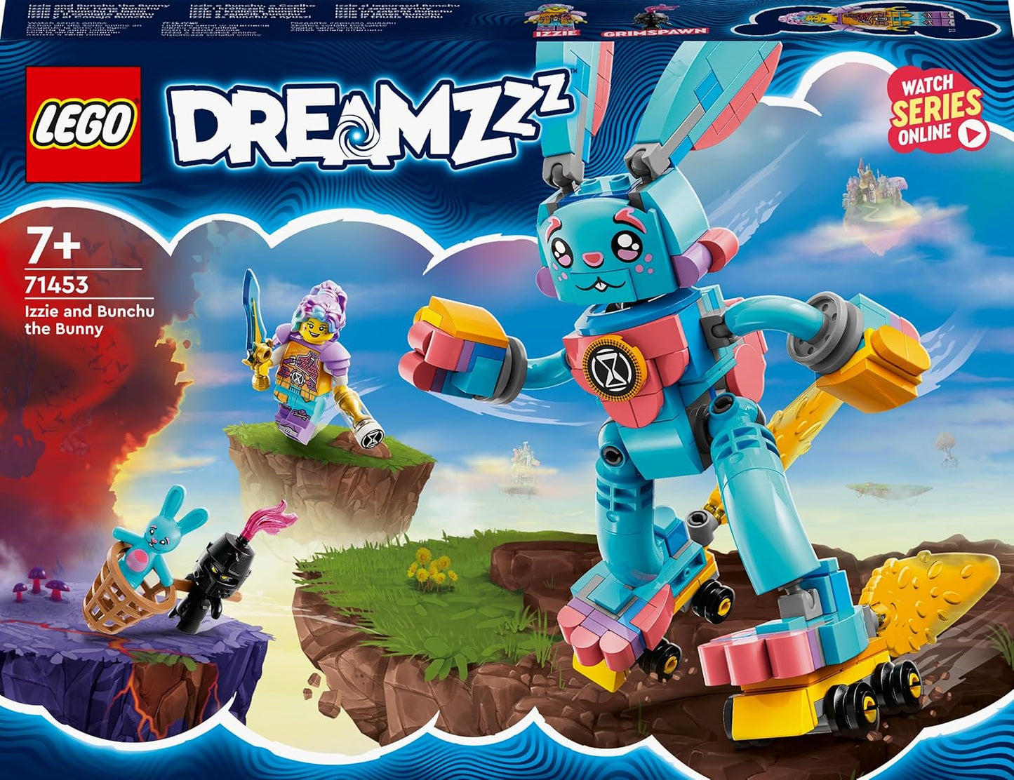 LEGO 71453 DREAMZzz Izzie and Bunchu The Rabbit, Building Figure with Rollers, 2 Construction for Imaginative Game Based on TV Series, Animal Toys for Children, Boys, Girls from 7 Years Old