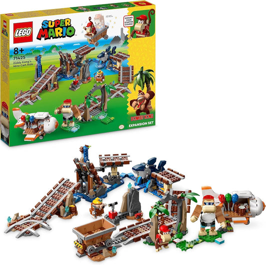 LEGO Super Mario 71425 Diddy Kong’s Mine Cart Ride, Toy Blocks