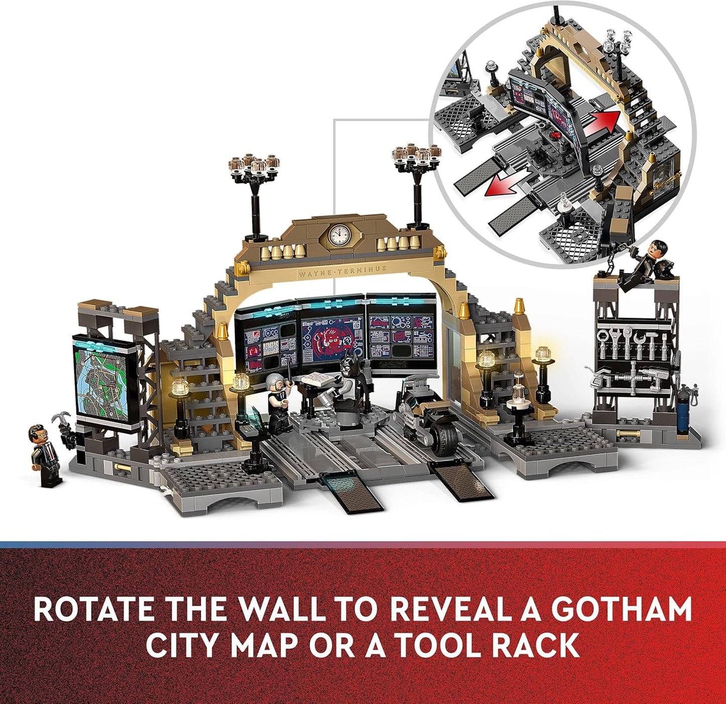 LEGO DC Batman Batcave: The Riddler Face-Off 76183 Building Kit; Cool Gotham City Batcave Toy for Kids Aged 8+ (581 Pieces)