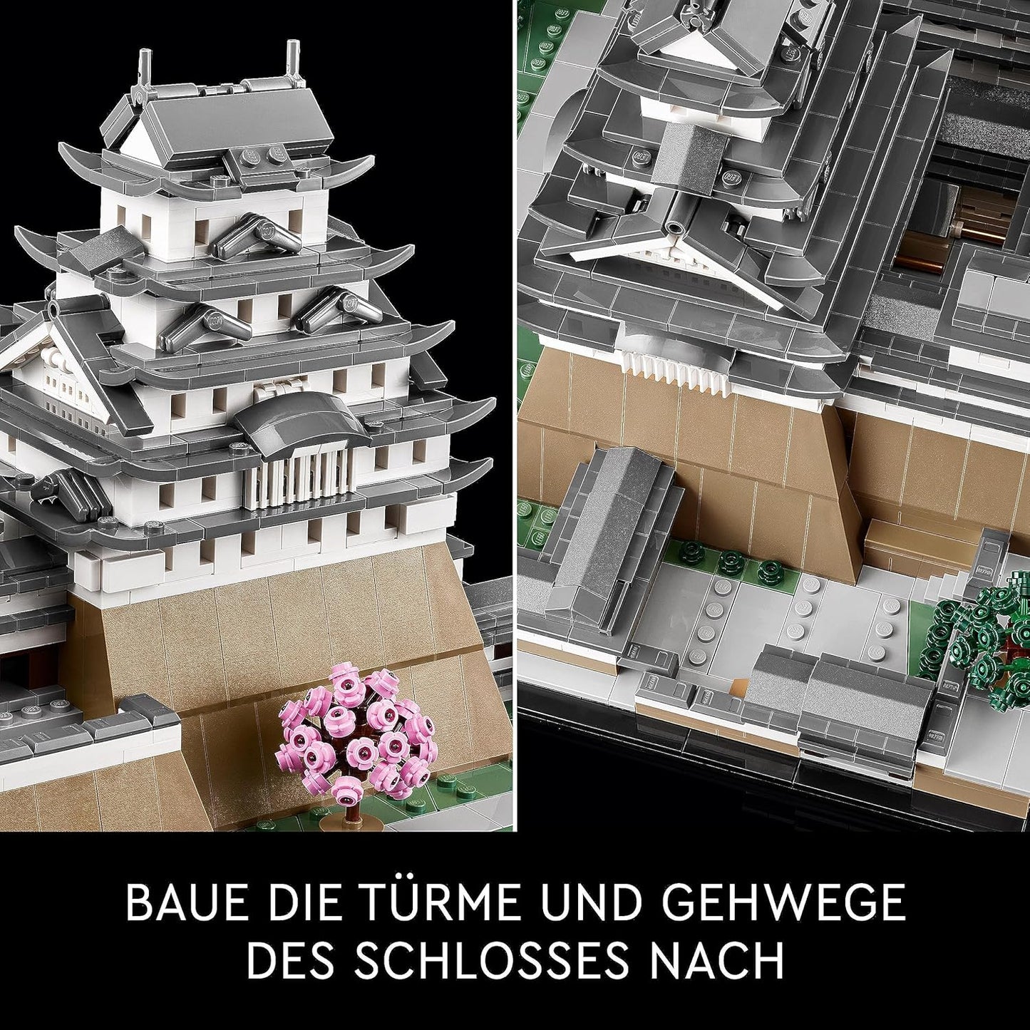 LEGO 21060 Architecture Himeji Castle, Adult Block Set to Build Castle Model, Gift Idea for Architect and Japanese Culture Fan, Includes Cherry Trees to Build