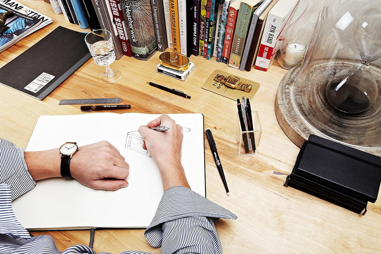 rOtring Tikky Fine Liner Fiber Tip Graphic Pen, 0.1 mm, Black Ink (1904750)