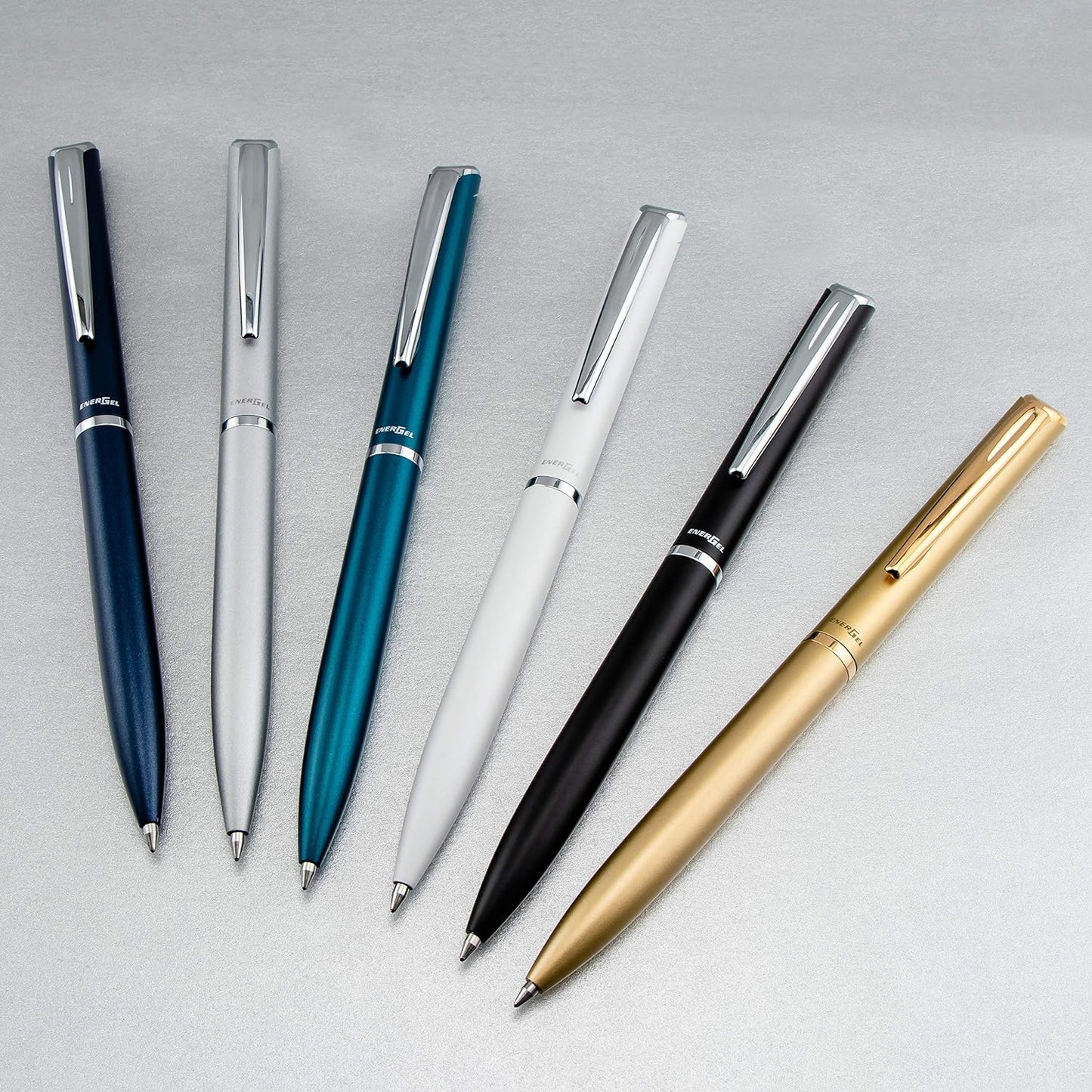 Pentel EnerGel Style Premium Liquid Gel Pen, (0.7mm), Medium line, Gold Barrel, Black Ink w/Gift Box (BL2007XABX)