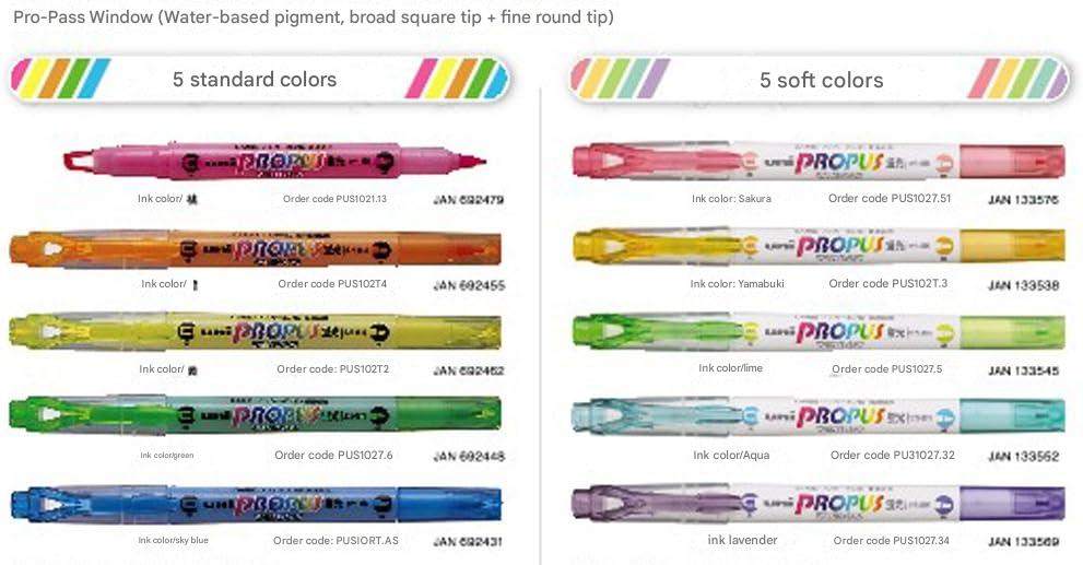 Mitsubishi Propus Window Highlighter Peach (10 Count) – PUS102T.13